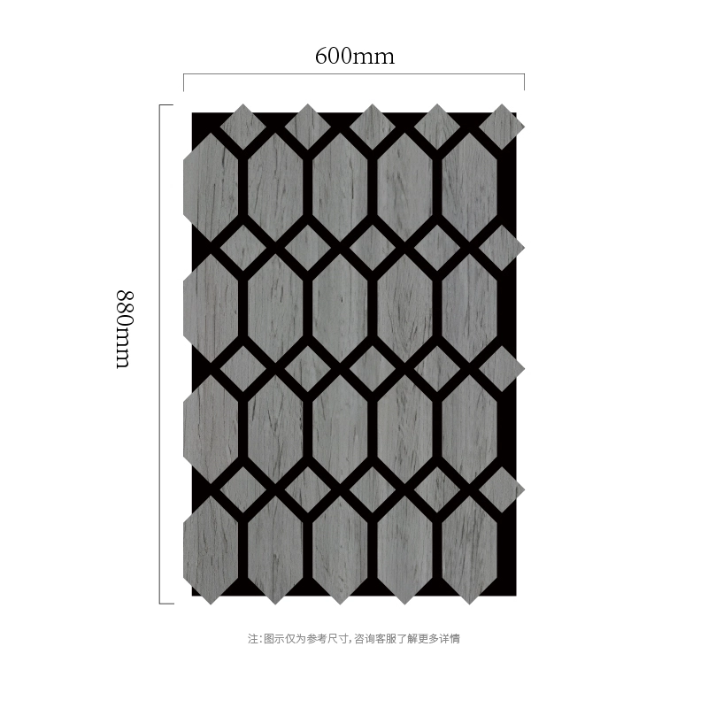 Faceted altıbucaqlı qəfəs MDF-on-PET akustik divar paneli Faceted altıbucaqlı qəfəs MDF-on-PET akustik divar paneli
